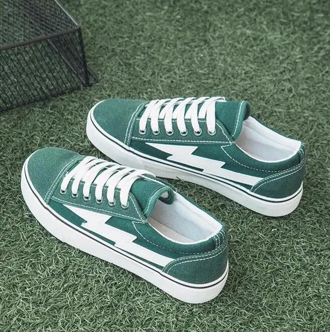 Flat Sports Canvas Shoes - Red Women's Sneakers