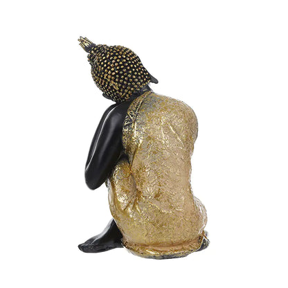 Thai Buddha Resin Sculpture with Mandala Design