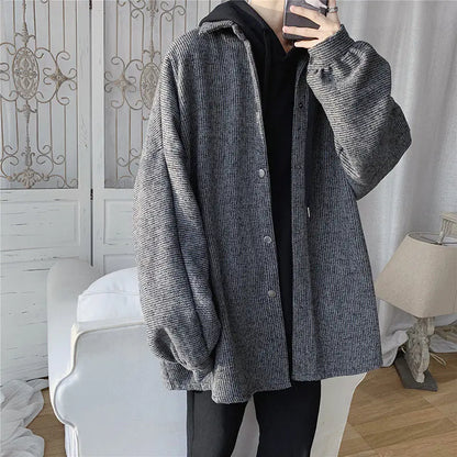 Korean Style Loose Work Coat for Versatile Outfits