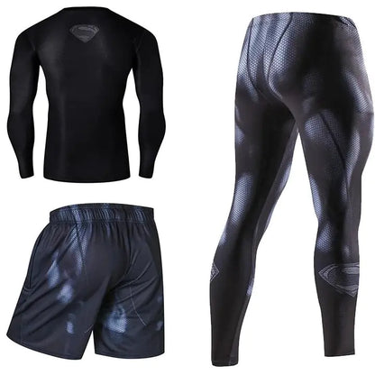 Avengers Compression Shirt - Superman Spider-Man Gym Wear